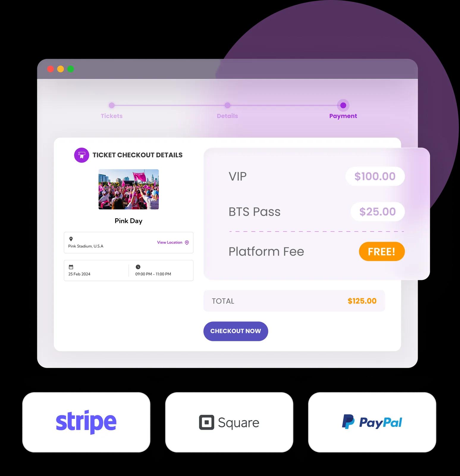 Ticket Spot payment processing and direct payouts